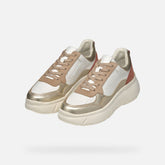 Geox D45NHB Sneakers White/Lt Gold